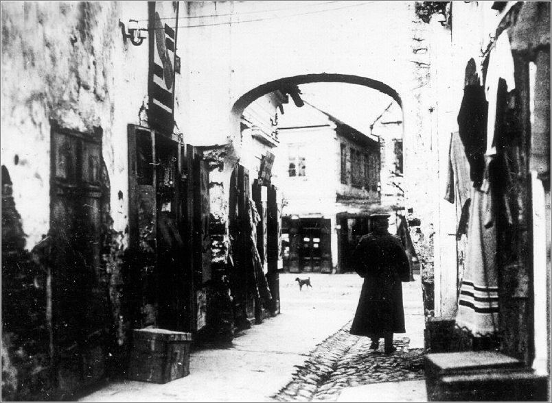 Alley in the Jewish quarter of Bialystok